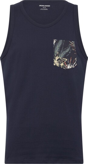 Jack & Jones Jjhonolulu Pocket Aop Tanktop Sl   Navy   S