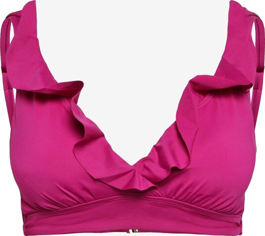 Lauren Ralph Lauren Swimwear Lrl Beach Club Ruffle Uw Bra   PLUMERIA   42