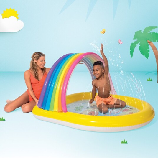 Basseng Regnbue Babybasseng 84 Liter Intex
