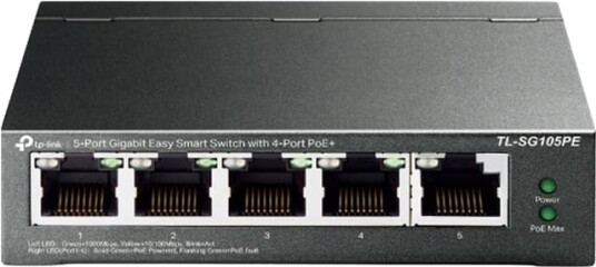 TP-Link TL-SG105PE Administrert Switch 5 porter 65W PoE TL-SG105PE