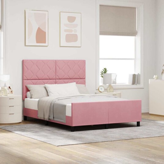  Sengramme Rosa 140x190 cm Fløyel