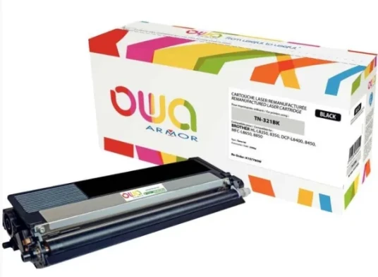 Owa - Svart - Kompatibel - Gjenfabrikert - Tonerpatron Alternativ For: Brother Tn321bk - For Brother Dcp-L8400 Dcp-L8450 Hl-L8250 Hl-L8350 Mfc-L8650 Mfc-L8850