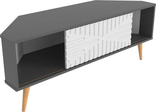 Abbas TV-benk 140 cm - Antrasitt/Hvit