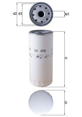 Oljefilter MAHLE ORIGINAL OC 370