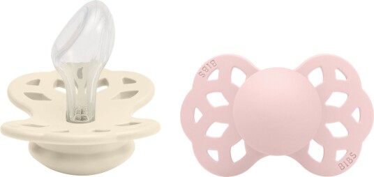 BIBS Infinity Smokk 2-pack Str. 2 Anatomical Ivory/Blossom