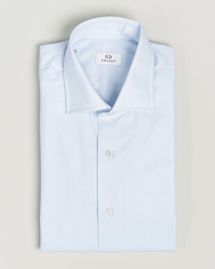 Grigio Cotton Twill Dress Shirt Light Blue Grigio Cotton Twill Dress Shirt Light Blue
