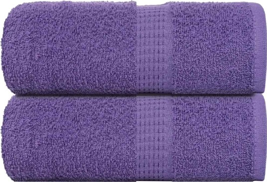vidaXL Vaskehåndklær FROGN 2 stk lilla 30x30 cm 360 gsm