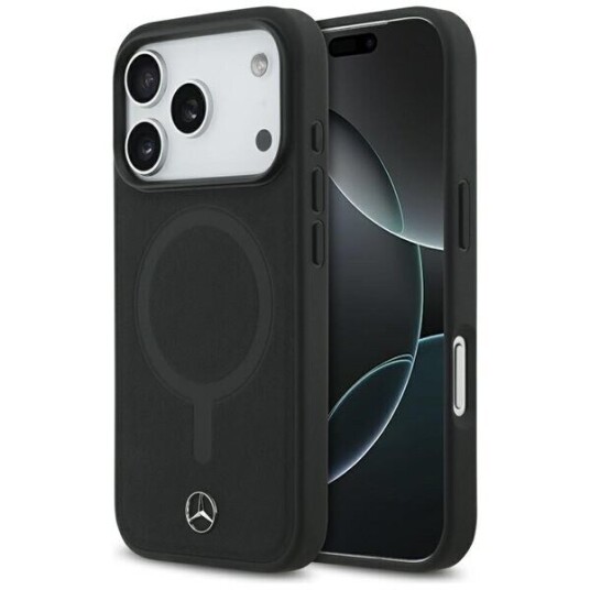 Mercedes MagSafe Etui i Lær for iPhone 17 Pro - Svart
