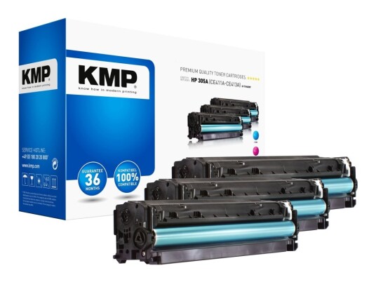 Kmp H-T196cmy Multipack - 3-Pack - Gul Cyan Magenta - Kompatibel - Tonerpatron Alternativ For: Hp 305A Hp Ce411a Hp Ce412a Hp Ce413a - For Hp Laserjet Pro 300 M351 400 M451 Mfp M375 Mfp M475