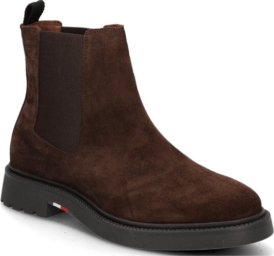 Tommy Hilfiger Corporate Casual Suede Chelsea COCOA 40