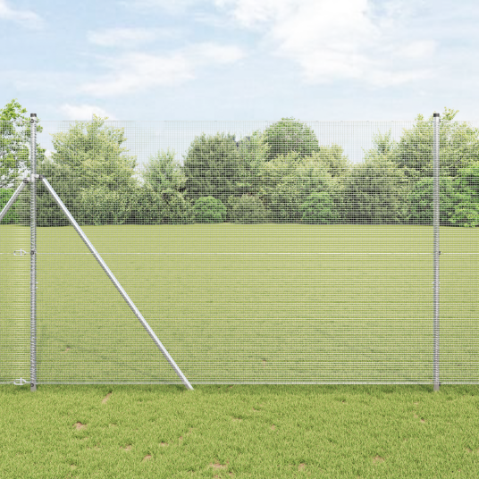 Sveiset Wire Gjerde med 13 Stenger 1,5x50 m Galvanisert Stål