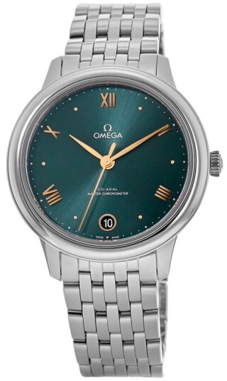 Omega Dameklokke 434.10.34.20.10.001 De Ville Prestige Grønn/Stål Omega Dameklokke 434.10.34.20.10.001 De Ville Prestige Grønn/Stål