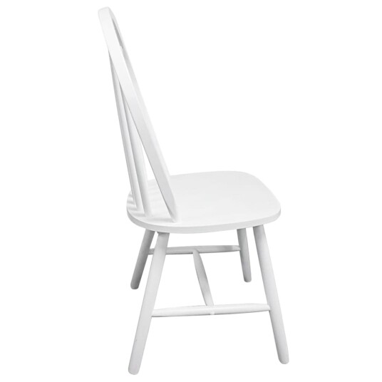 vidaXL Spisestoler 2 stk hvit heltre gummitre vidaXL Spisestoler 2 stk hvit heltre gummitre