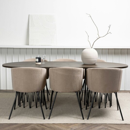 Furniture/Fashion Spisegruppe furniture/fashion Stone med 6 Berit Stoler GR22819