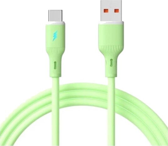 Akyga Usb-Kabel Usb 2.0 Usb-A Hann Til Usb-C 1 M Grønn Med Led Ak-Usb-64