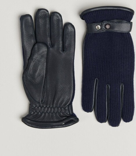 Hestra Christopher Cashmere/Elkskin Glove  Navy