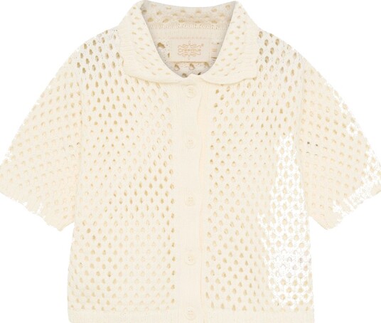 Creamie Cardigan Ss Cotton Cream 152