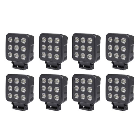 Purelux Arbeidslampe Black Raven 50 11 cm 50W Bred 8 stk Purelux Arbeidslampe Black Raven 50 11 cm 50W Bred 8 stk