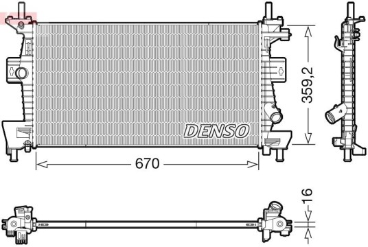 Radiator DENSO DRM10114 Radiator DENSO DRM10114