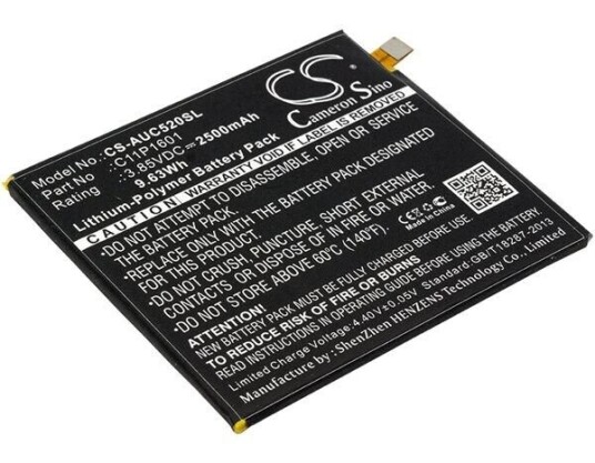 Asus ZenFone 3 Dual SIM Global LTE batteri (2500 mAh 3.85 V, Sort)