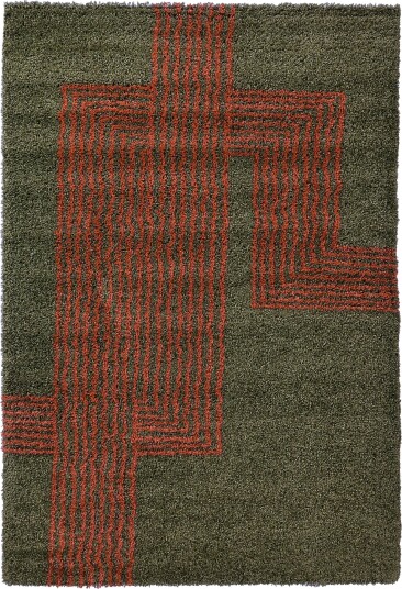 Ryetepper Zagora grønn/oransje Størrelse: 240 x 340 cm