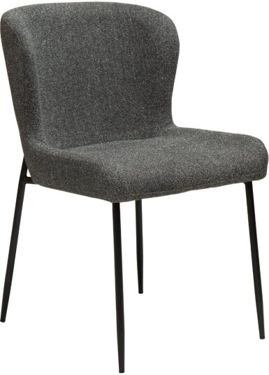 Glam Dan Form spisestuestoler bouclé mørkegrå.
