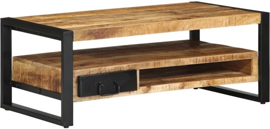 Salongbord 90x50x36 cm grovt heltre mangotre 8721158339300