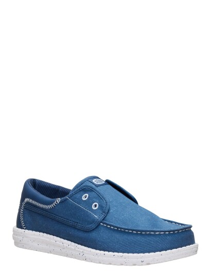 Hey Dude Wally Cru Stretch Canvas Blue 40 Hey Dude Wally Cru Stretch Canvas Blue 40