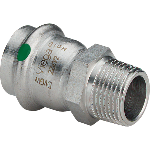 Viega Sanpress Inox 18mm x 1/2" Adapter i Rustfritt Stål