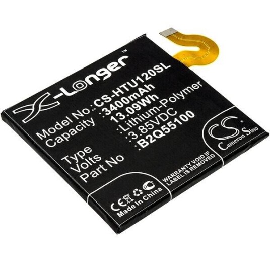 HTC Exodus 1 Global Dual SIM batteri (3400 mAh 3.85 V, Sort) HTC Exodus 1 Global Dual SIM batteri (3400 mAh 3.85 V, Sort)