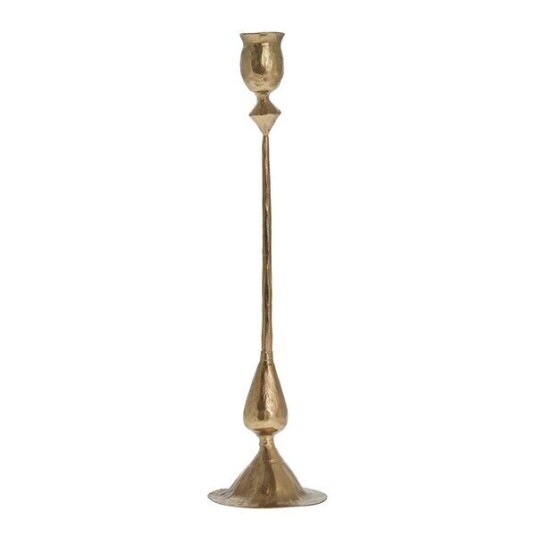 Lene Bjerre Ingrid 33,5 cm Lysestake i Lys Gull - Elegant Vintage Design