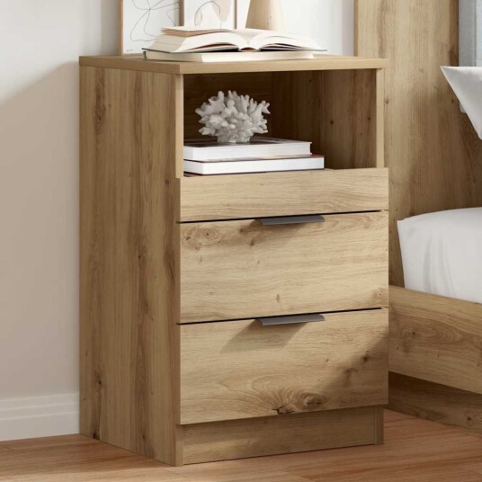 Nattbord 2 stk artisan eik 40x36x65 cm konstruert tre