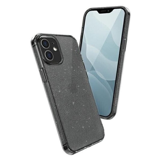 Deksel Uniq Uniq Etui Lifepro Tinsel Iphone 12 Mini 5,4" Svart / Damp Røyk