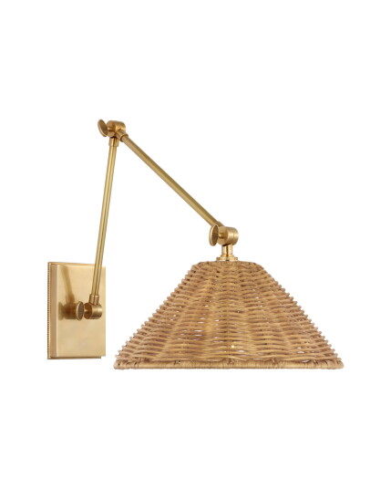 Visual Comfort Wimberley Double Library Wall Light Brass Visual Comfort Wimberley Double Library Wall Light Brass