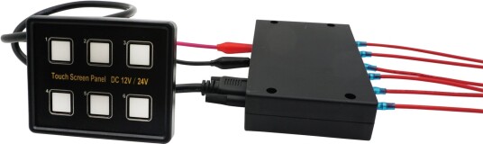Bryterpanel   6 touch brytere 12/24V