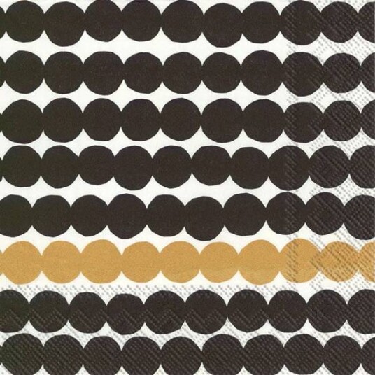 Vinding Servietter   Marimekko Räsymatto Black Gold Lunch