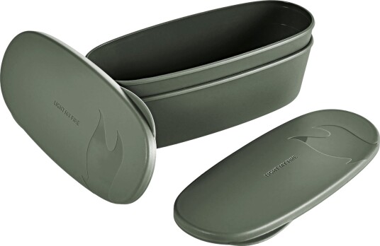 Light my fire SnapBox oval beholder 2-pakning, sage green