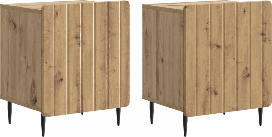 Nattbordskap 2 pcs Artisan eik 43 x 34,5 x 52 cm Konstruert tre