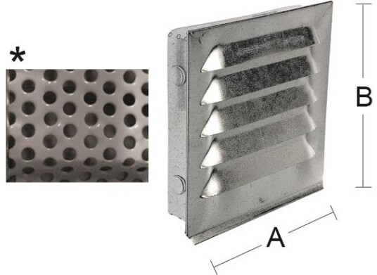 Habo 33 Ventilrist med ramme 200x200 mm Ventilasjon