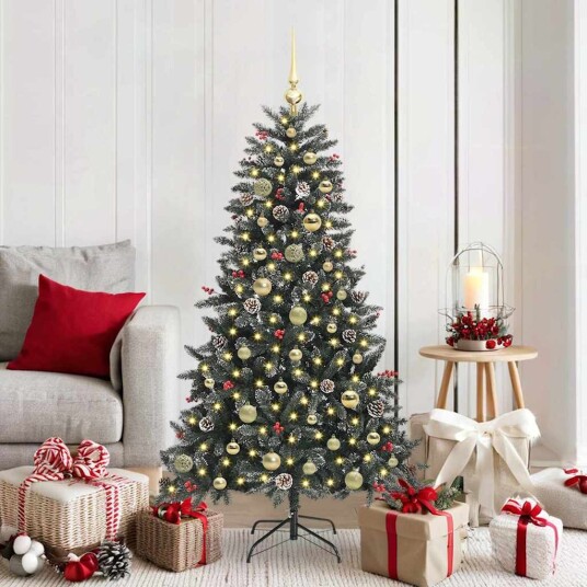  Kunstig juletre grønn 83,5 x 83,5 x 150 cm PVC og plast og stål
