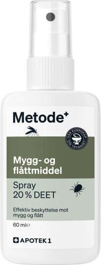 Metode 20 % DEET myggmiddel spray 60 ml Metode 20 % DEET myggmiddel spray 60 ml