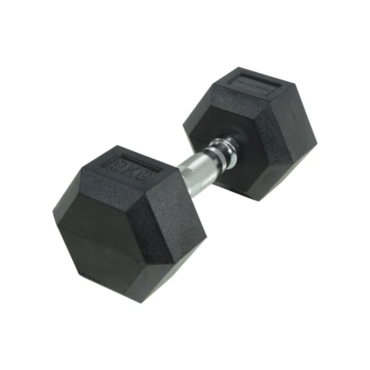 Crossmaxx Hexagon Manual 9 kg   Laget av støpejern belagt med gummi   Riflet håndtak for godt grep   For crossfit og styrketrening