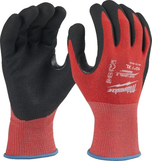 Milwaukee 4932479909 Skjærebeskyttelseshanske nitril dyppet CL2/B Smartswipe XL/10 Klær