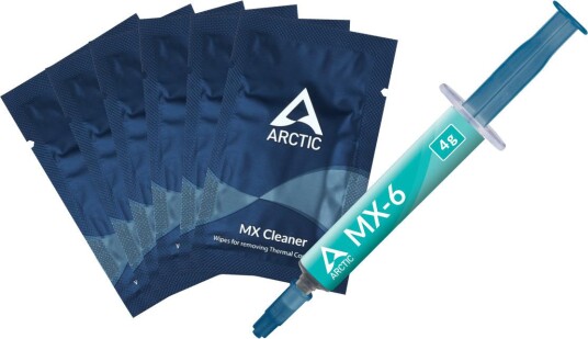 Arctic MX-6 Termisk Pasta med 6 MX Cleaner Rengjøringsservietter - 4g Arctic MX-6 Termisk Pasta med 6 MX Cleaner Rengjøringsservietter - 4g
