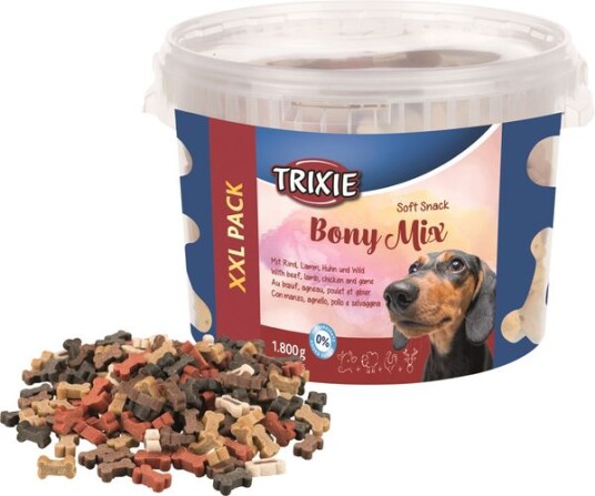 Trixie Soft Snack Bony Mix XXL 1,8 kg med storfekjøtt, lam og kylling