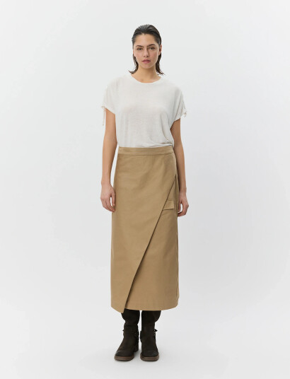 Sofie Schnoor Katrinesw Midi Wrap Skirt   Beige   40