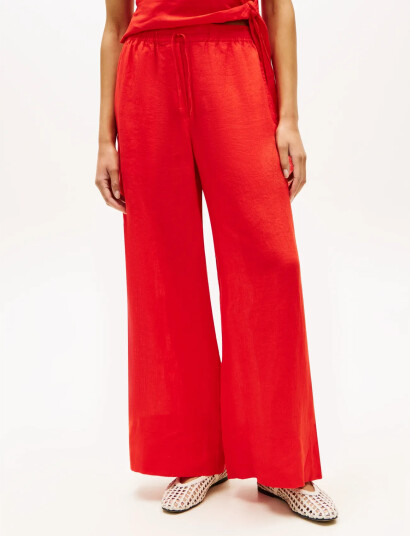 Tommy Hilfiger Ess Linen Pull On Pants Red M Tommy Hilfiger Ess Linen Pull On Pants Red M