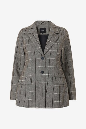 Zizzi Blazer mKalis L/S Blazer Grå