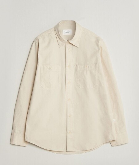 NN07 Colby Twill Overshirt Ivory