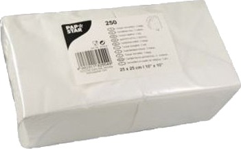 Papstar 82554 Hvit Tørkepapir Monokromatisk 34 G/M² 250 Mm 250 Mm